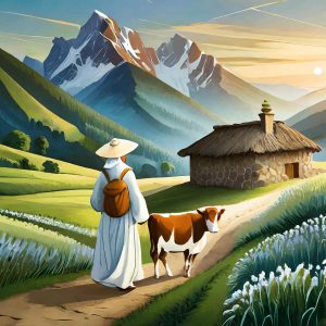 fabula-vaca-monje-ilustracion