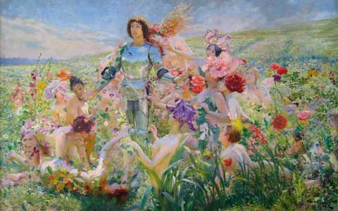 El Parsifal Develado. El caballero de las Flores, de Georges Rochegrosse.